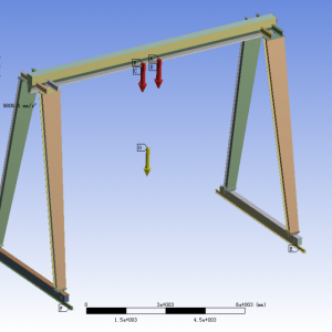 MH����늄Ӻ��J�Tʽ���ؙC����Ԫ����  finite element analysis of MH box hoist gant ...